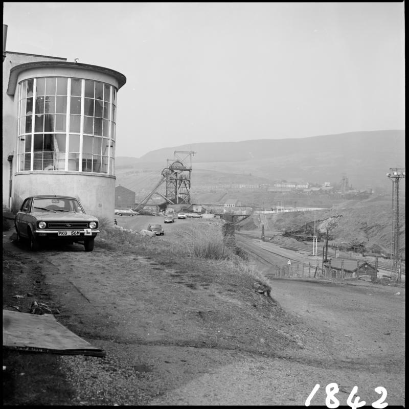 Black and white film negative showing a surface view of Wyndham Western Colliery.  &#039;Wyndham 15/4/80&#039; is transcribed from original negative bag.