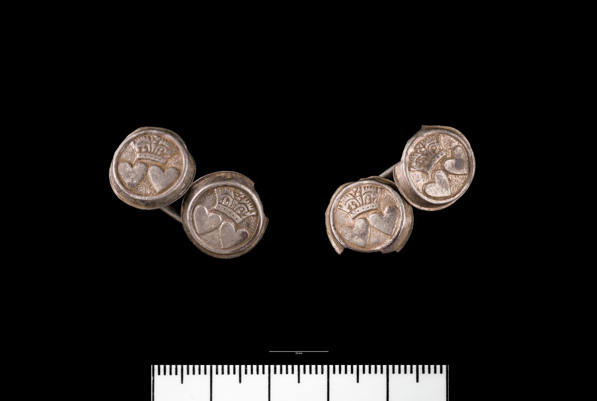 Post medieval silver cufflinks