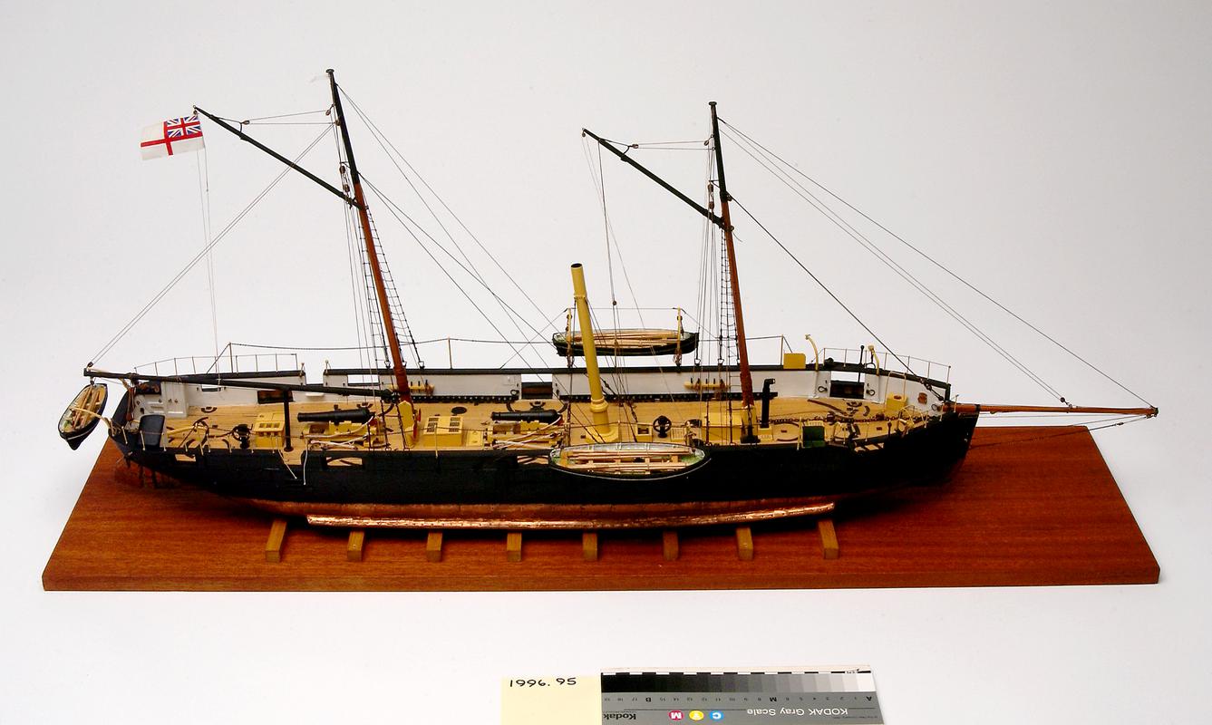 Full hull ship model of the JANUS