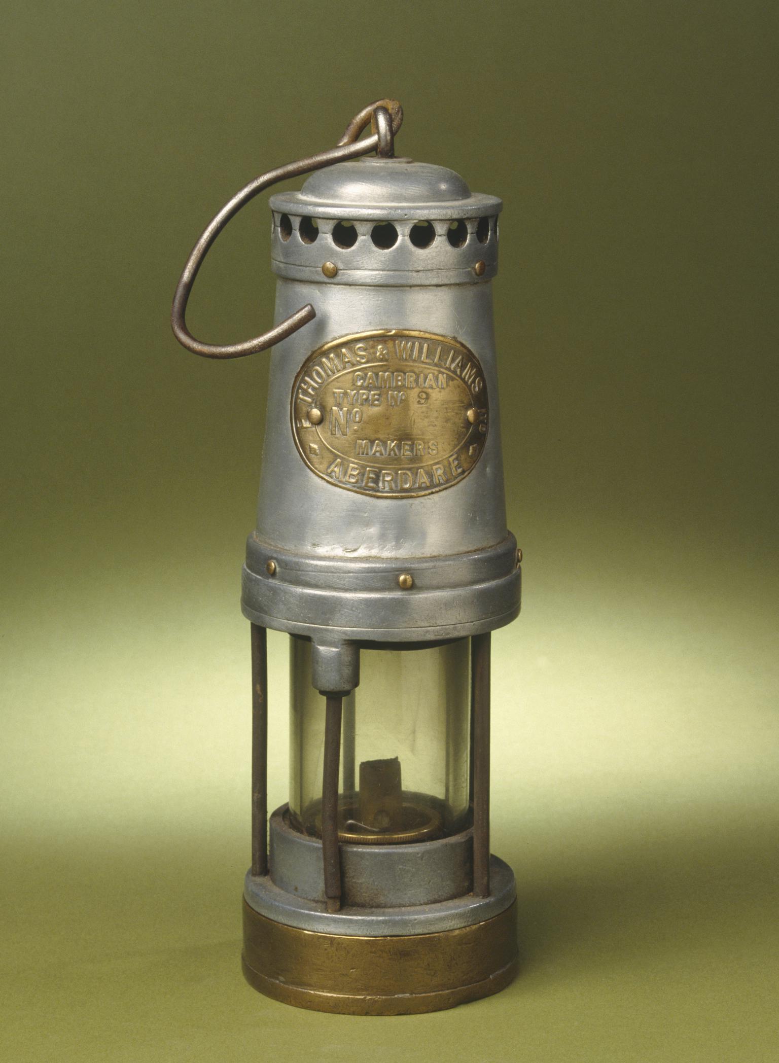 Cambrian No 9 flame safety lamp
