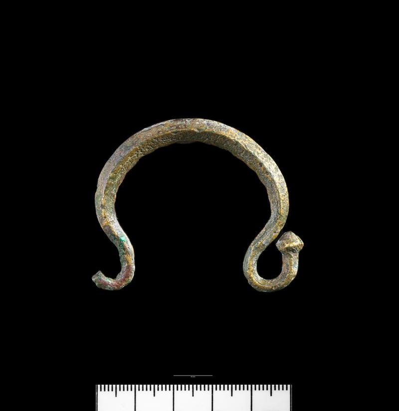 Roman copper alloy handle from casket