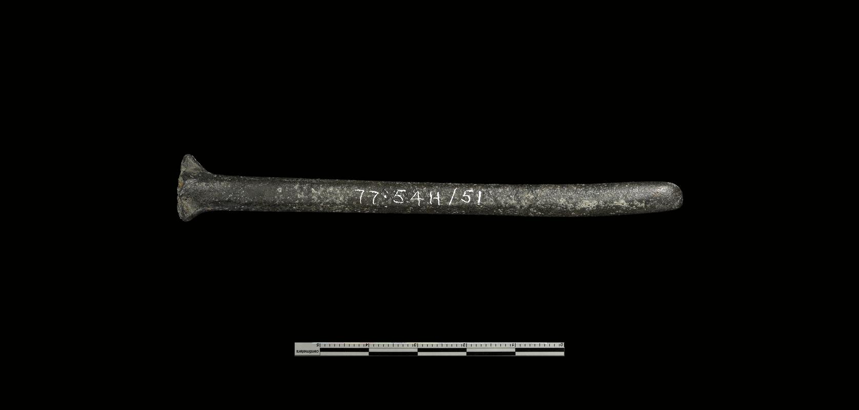 Post-Medieval pewter spoon handle
