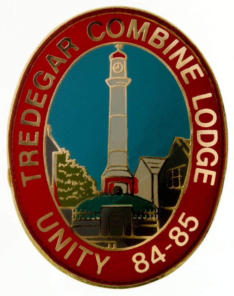 Tredegar Combine Lodge &quot;Unity 84-85&quot; Badge