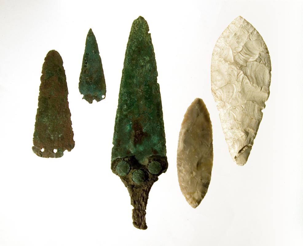 bronze and flint daggers