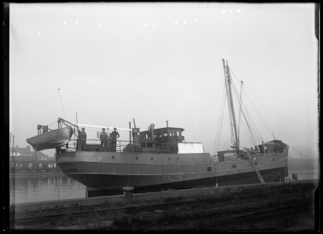 Three quarter Starboard stern view of M.V. DESPATCH, c.1936.
