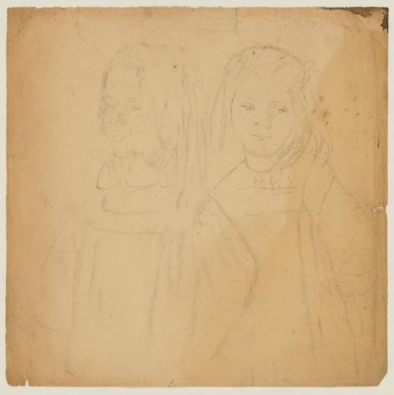 Study of Two Girls in Smocks