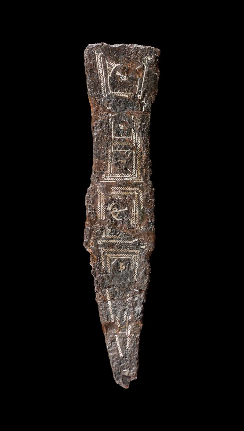 Roman iron sheath plate from dagger scabbard