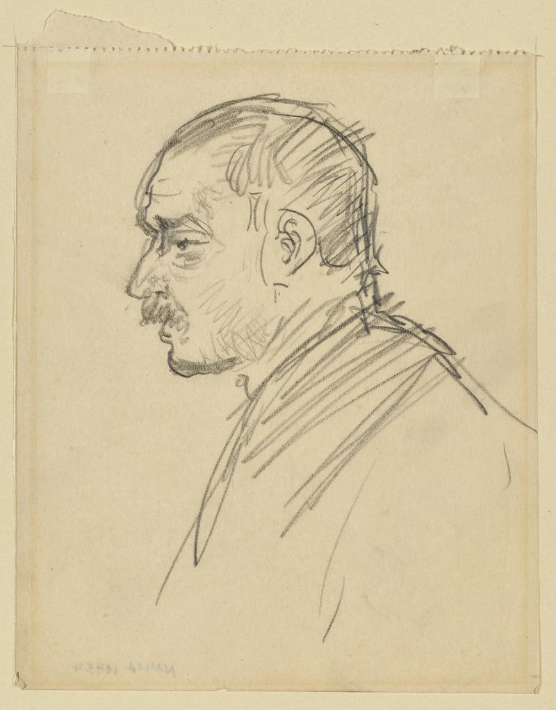 Head and Shoulders of a Man in Profile