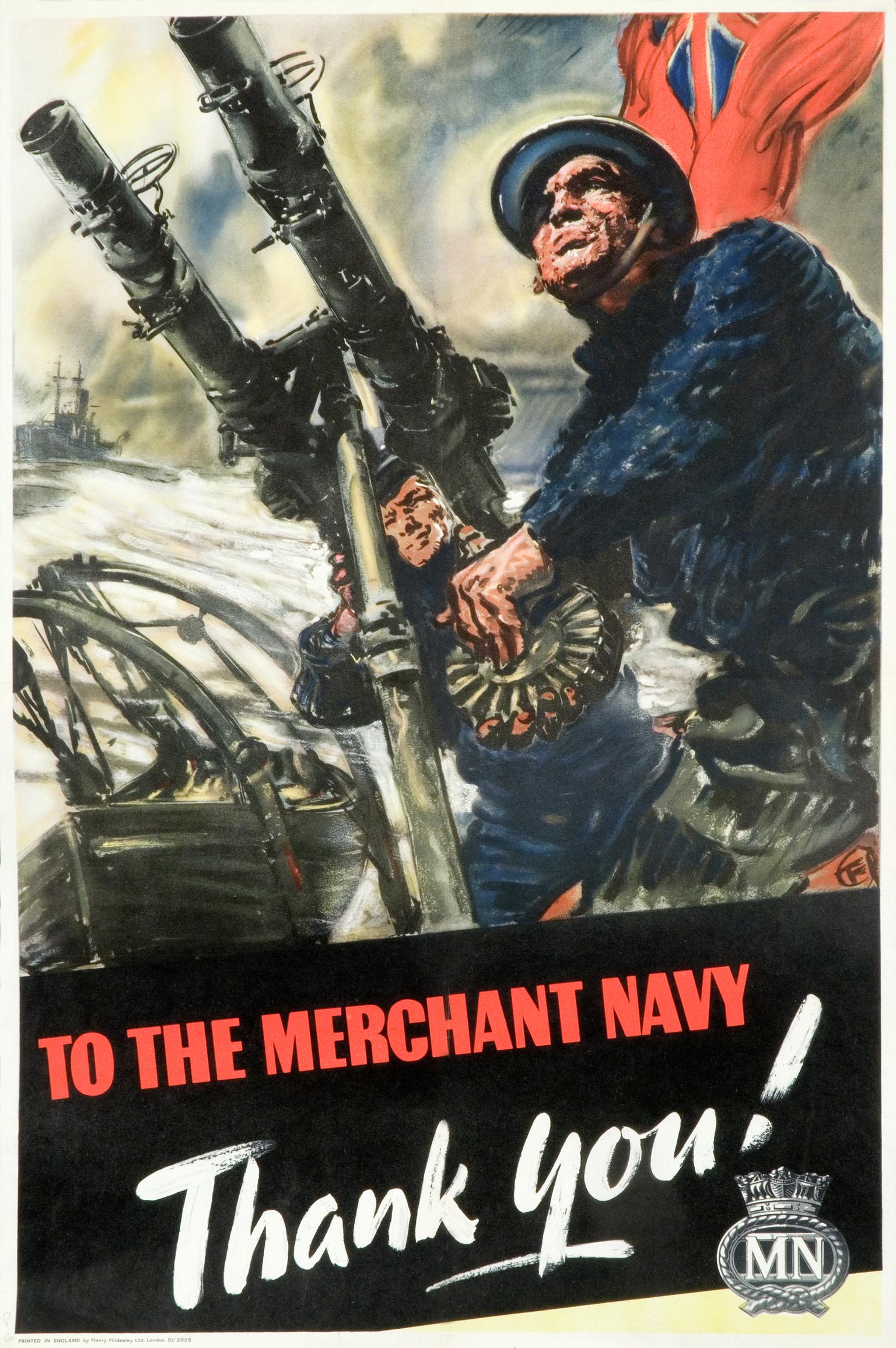 To the Merchant Navy thank you! (poster)