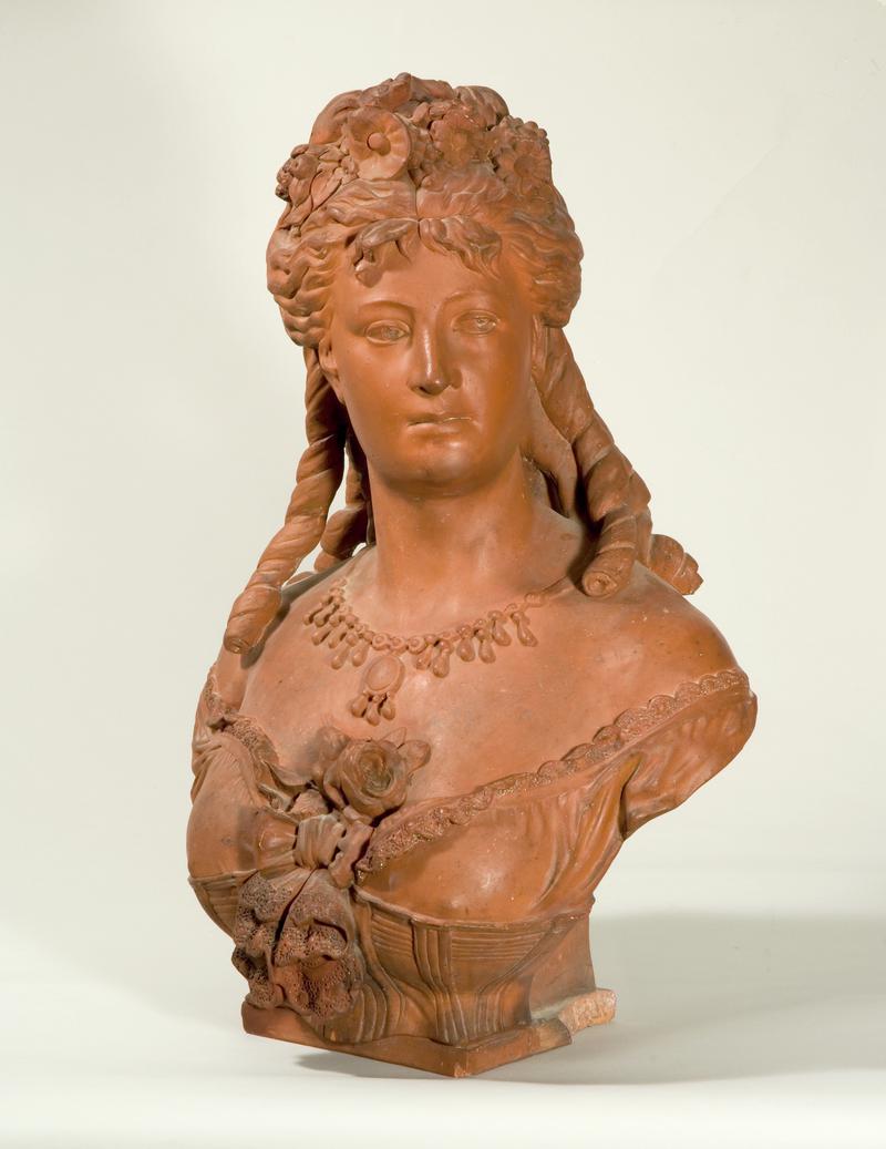 Terracotta bust by Davies Bros., Abenbury works