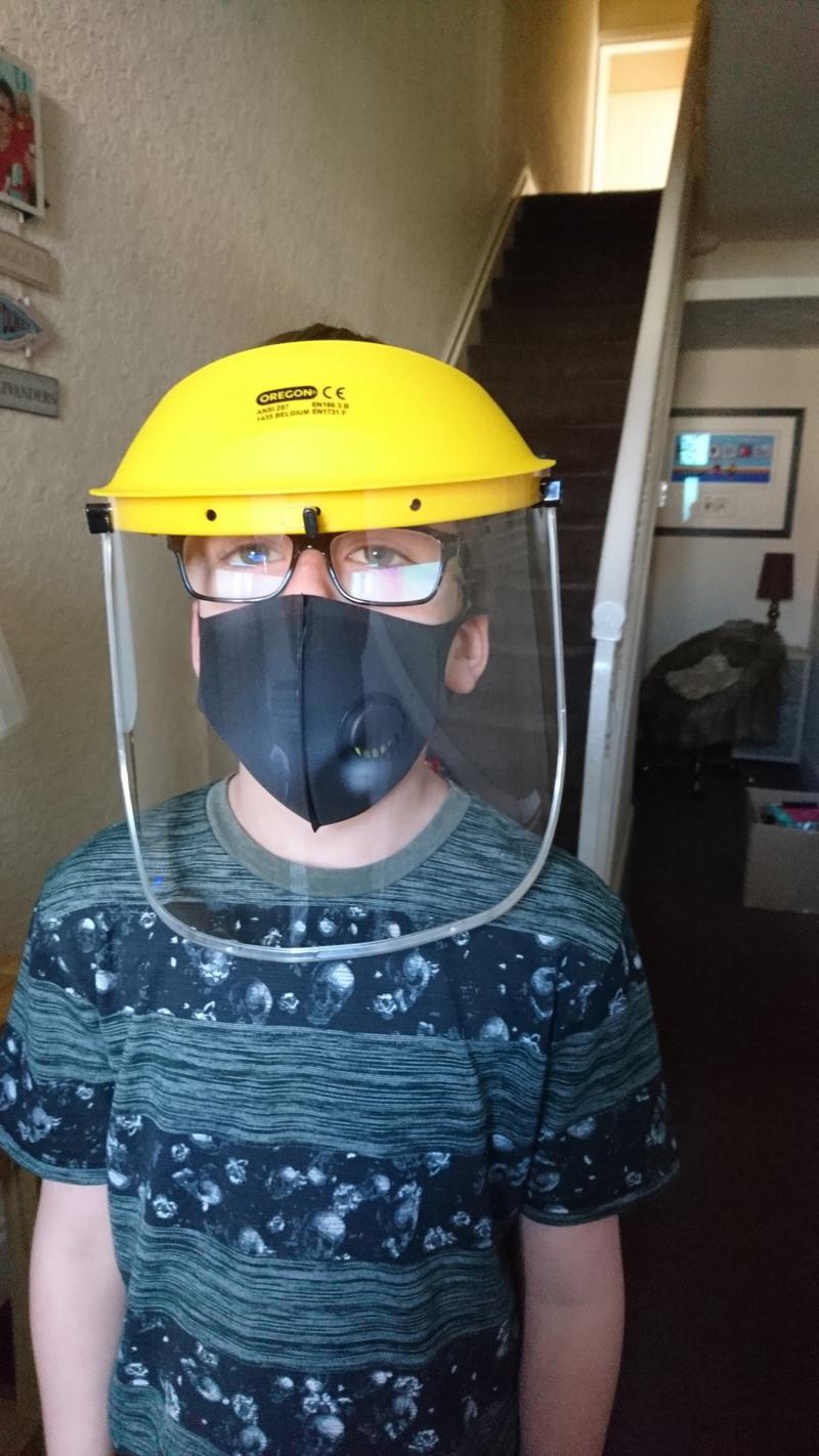 Wearing PPE, Rhyl.