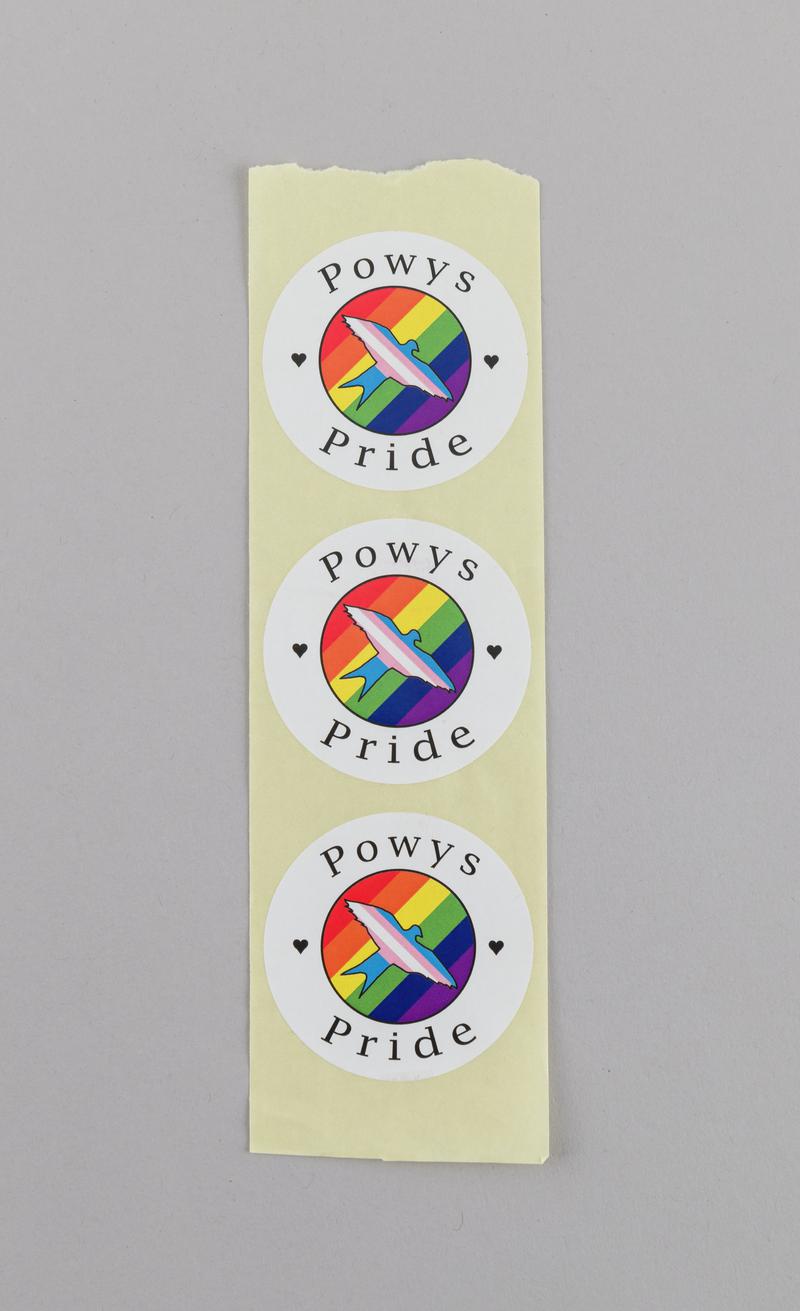 Powys Pride Stickers (three)