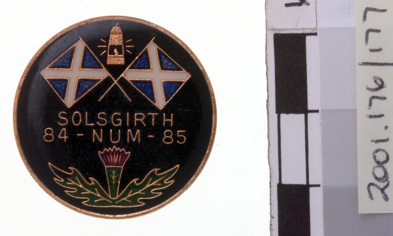 N.U.M Scottish Area badge