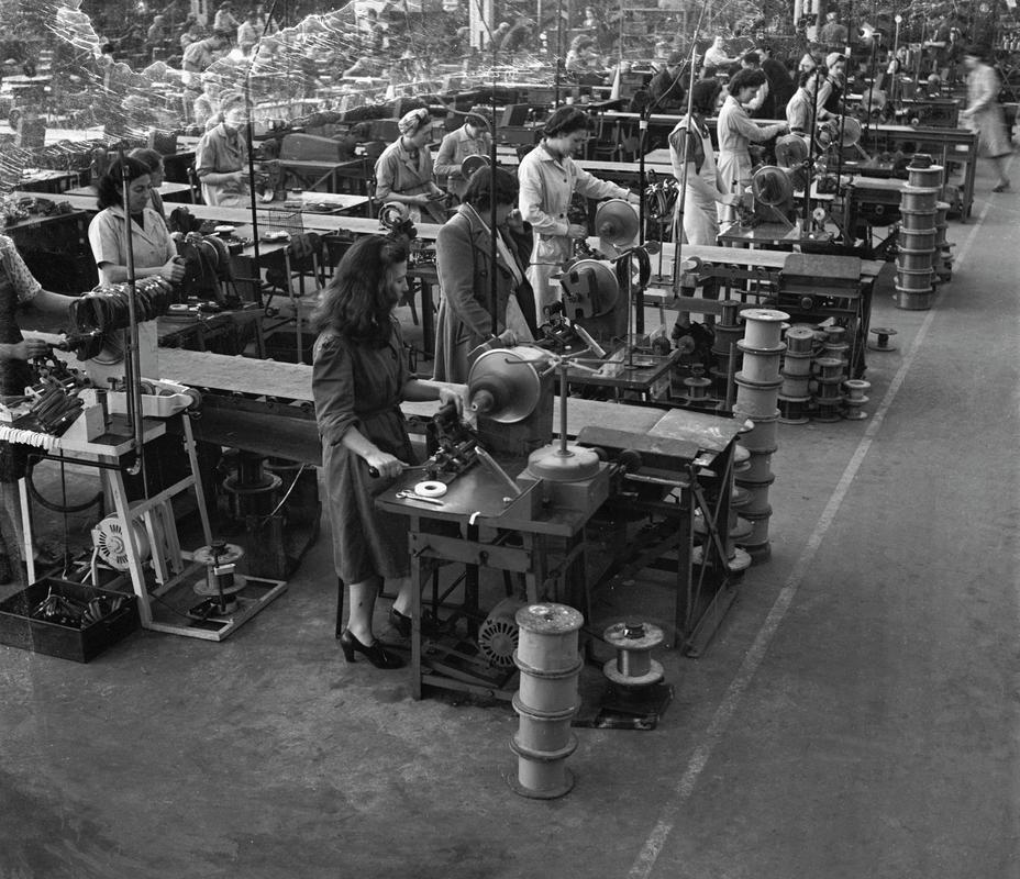 Female workers at Hopkinson Electric Ltd., Birchgrove, Cardiff