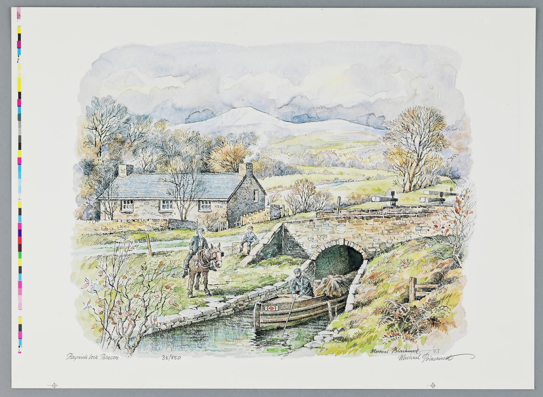 Brynich Lock, Brecon (print)