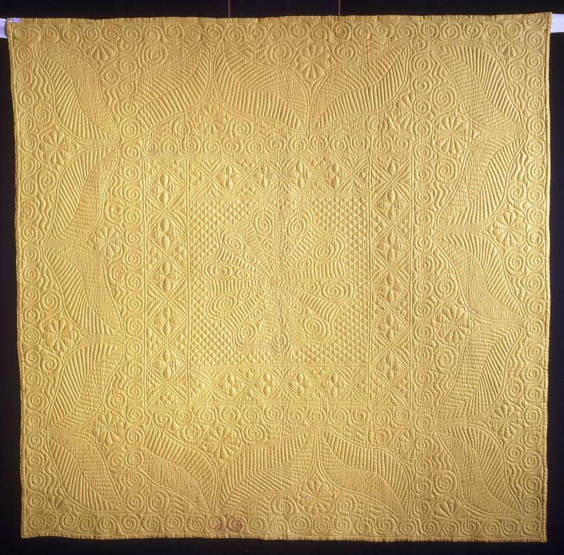 Wholecloth quilt, 1905.