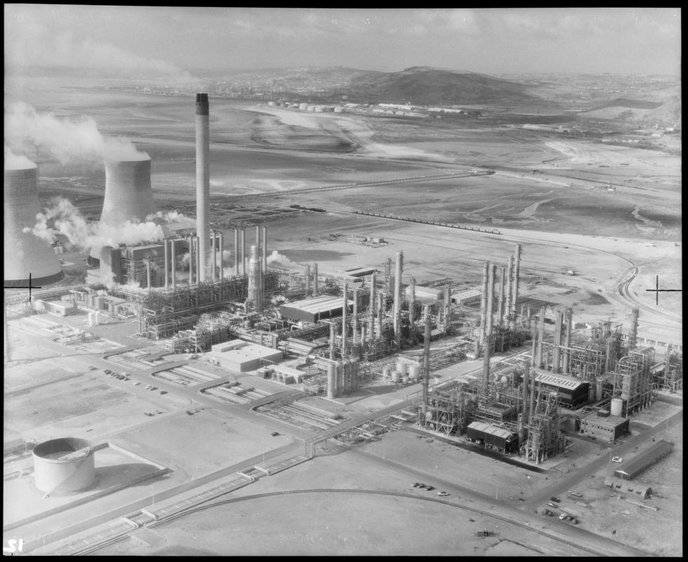 General view of B.P. chemical works, Baglan Bay.