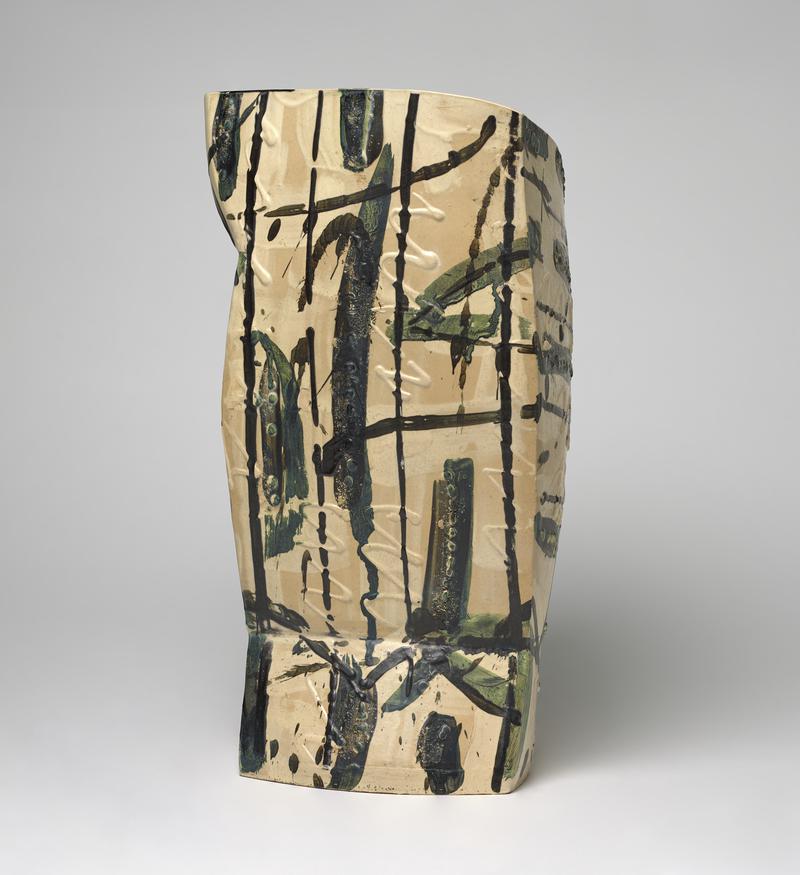 Black and White Pot with Base