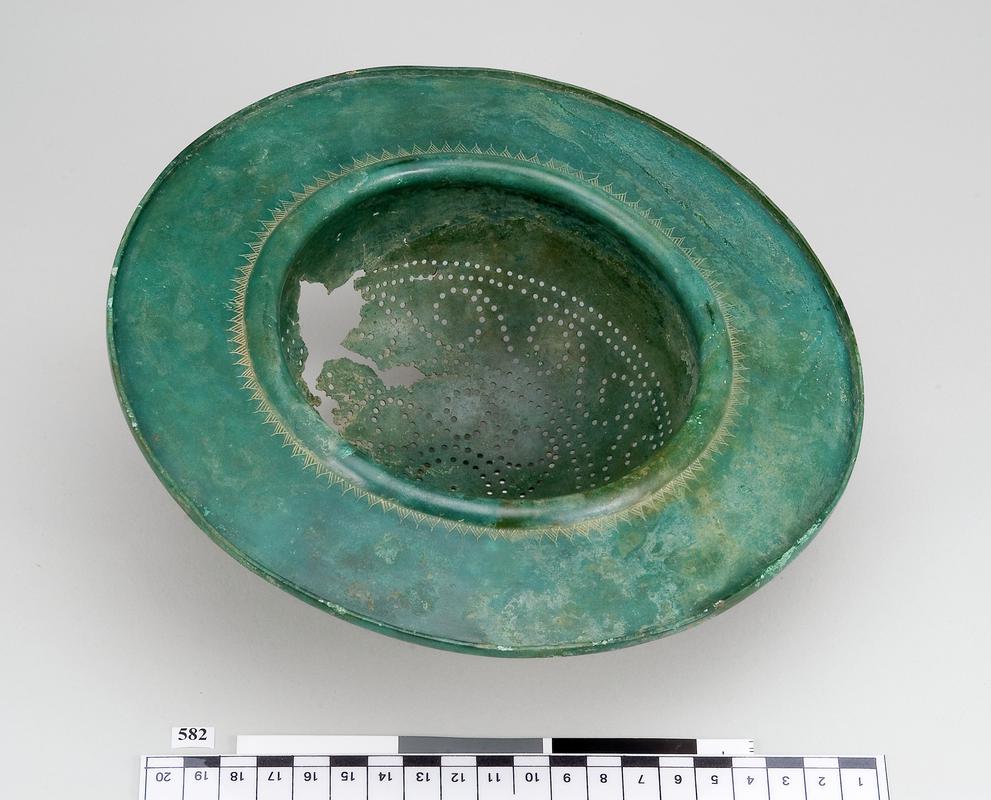 Roman copper alloy strainer