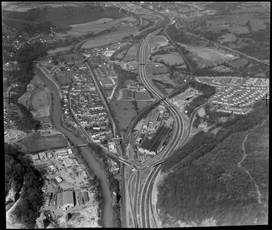 Aerial view of Taff&#039;s Well.