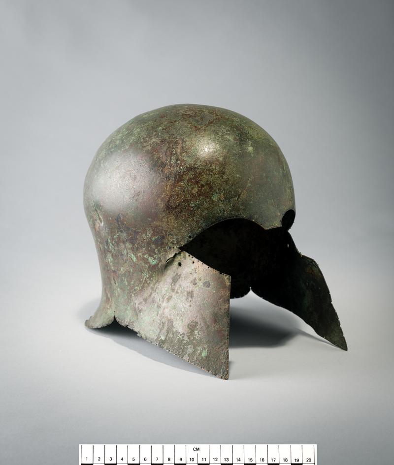 Greek copper alloy helmet