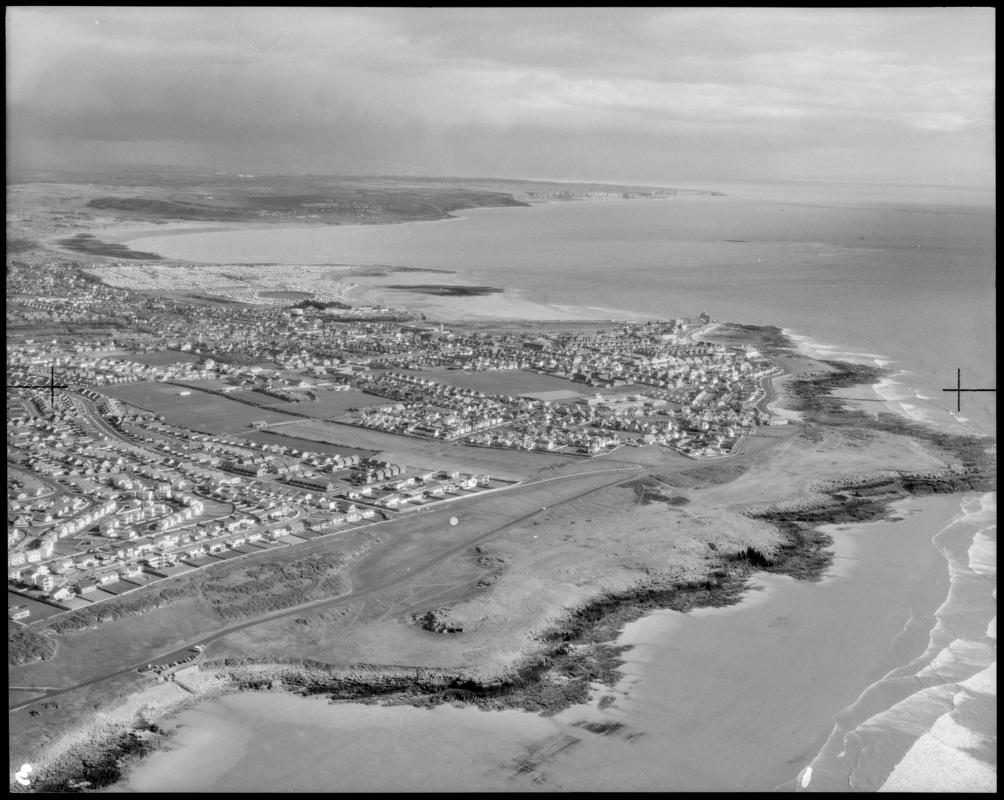 Aerial view of Porthcawl and Trecco Bay.