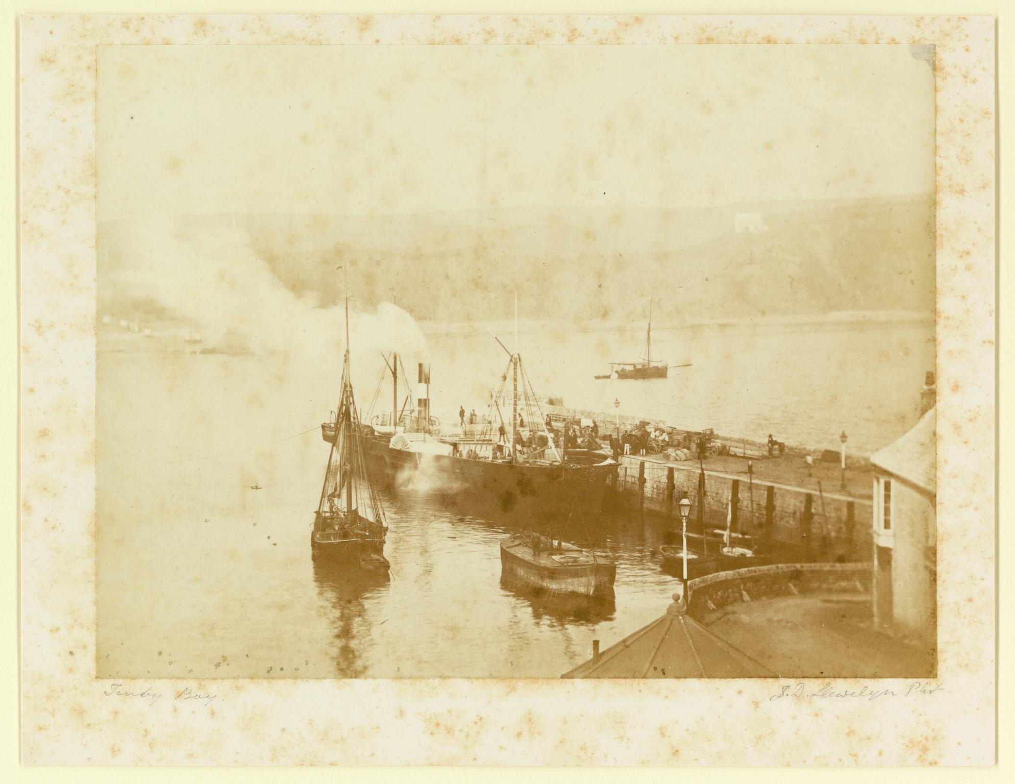 The Juno blowing off steam at Tenby (photograph)