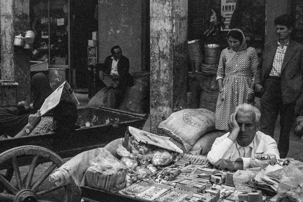 GREECE. Corfu. Paleokastritsa. The market. 1964.