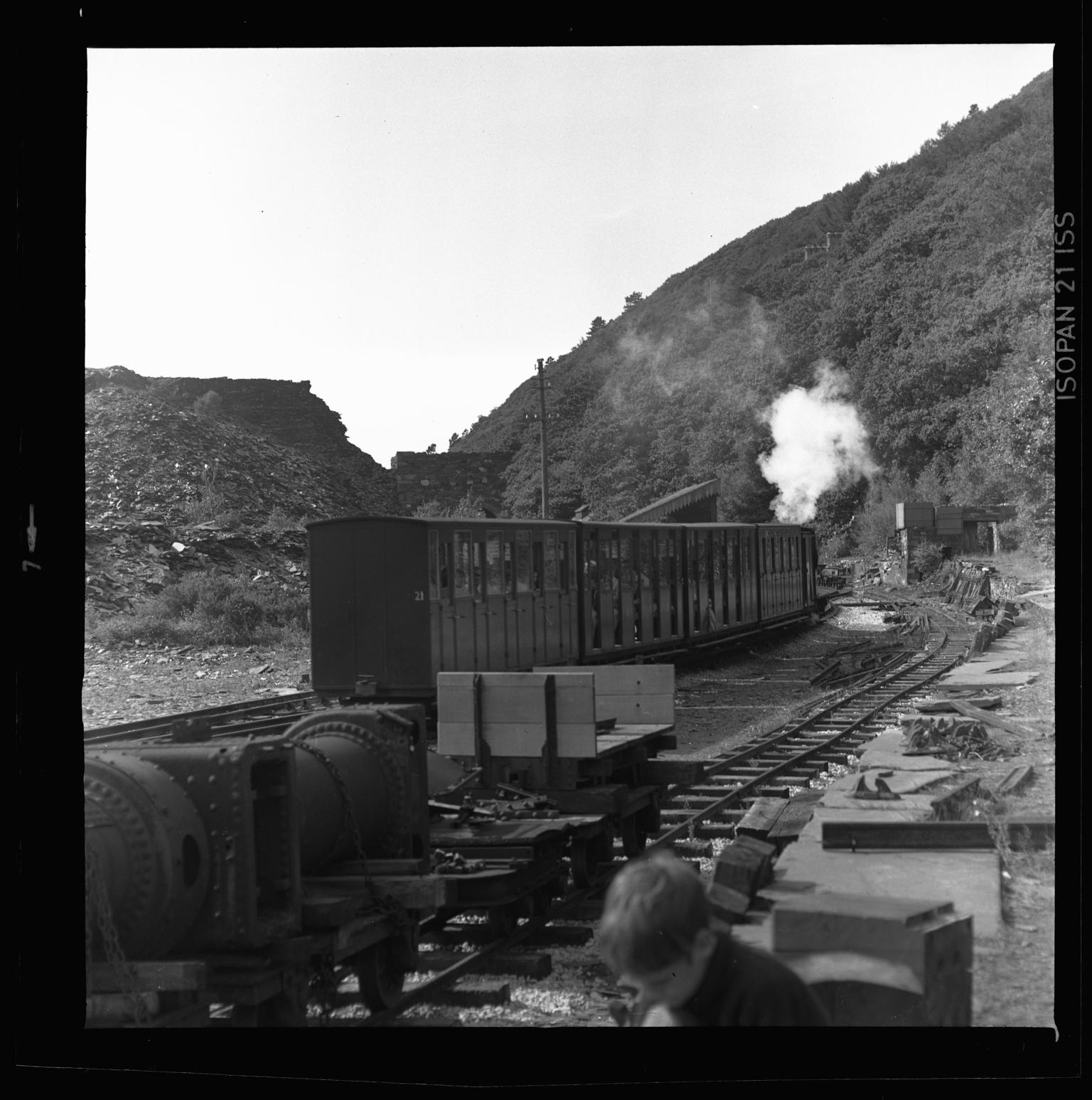 Llanberis Lake railway terminus, film negative