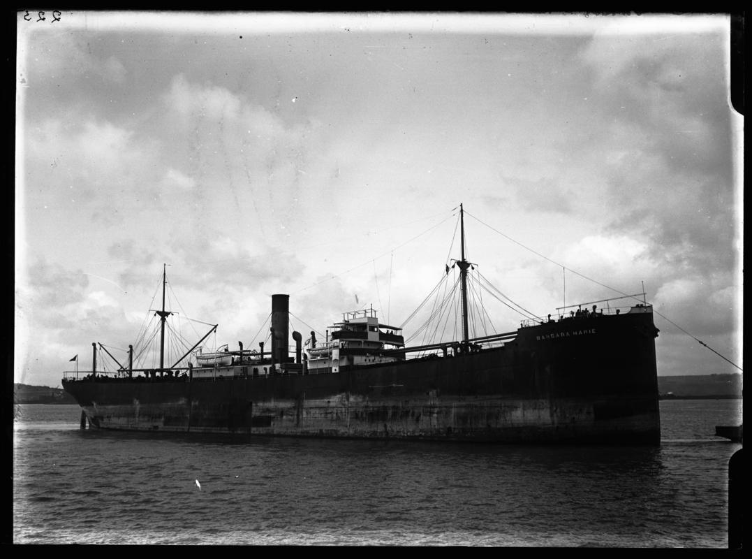 S.S. BARBARA MARIE, glass negative