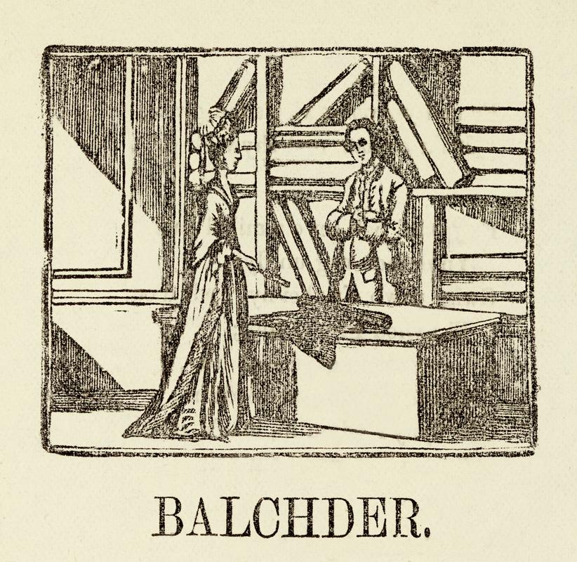 Illustration from Ballad, page 87.  &quot;Balchder&quot;