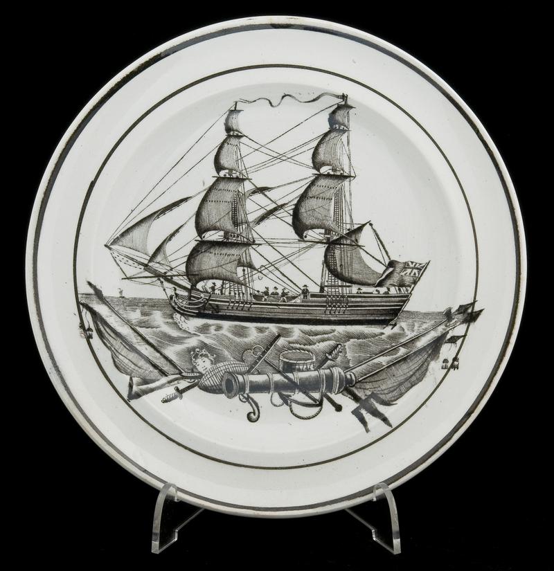 Swansea pottery plate : 1820-40 (front)