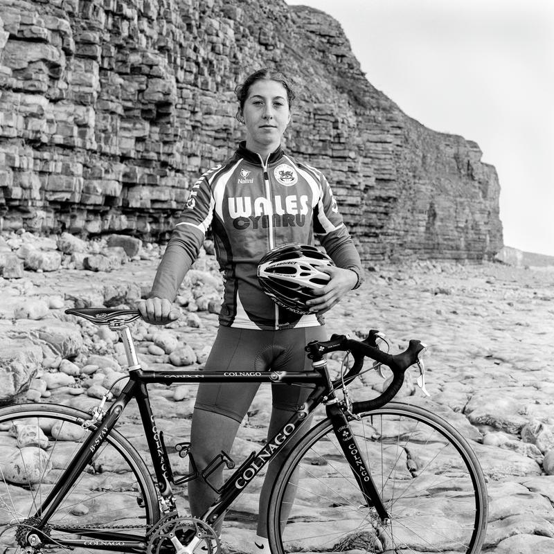 Nicole Cooke. Photo shot: Llantwit Major beach, 26th October 2002. Place and date of birth: Swansea 1983. Main occupation: Professional Cyclist. First Language: English. Other languages: Italian. Lived in Wales: Always.