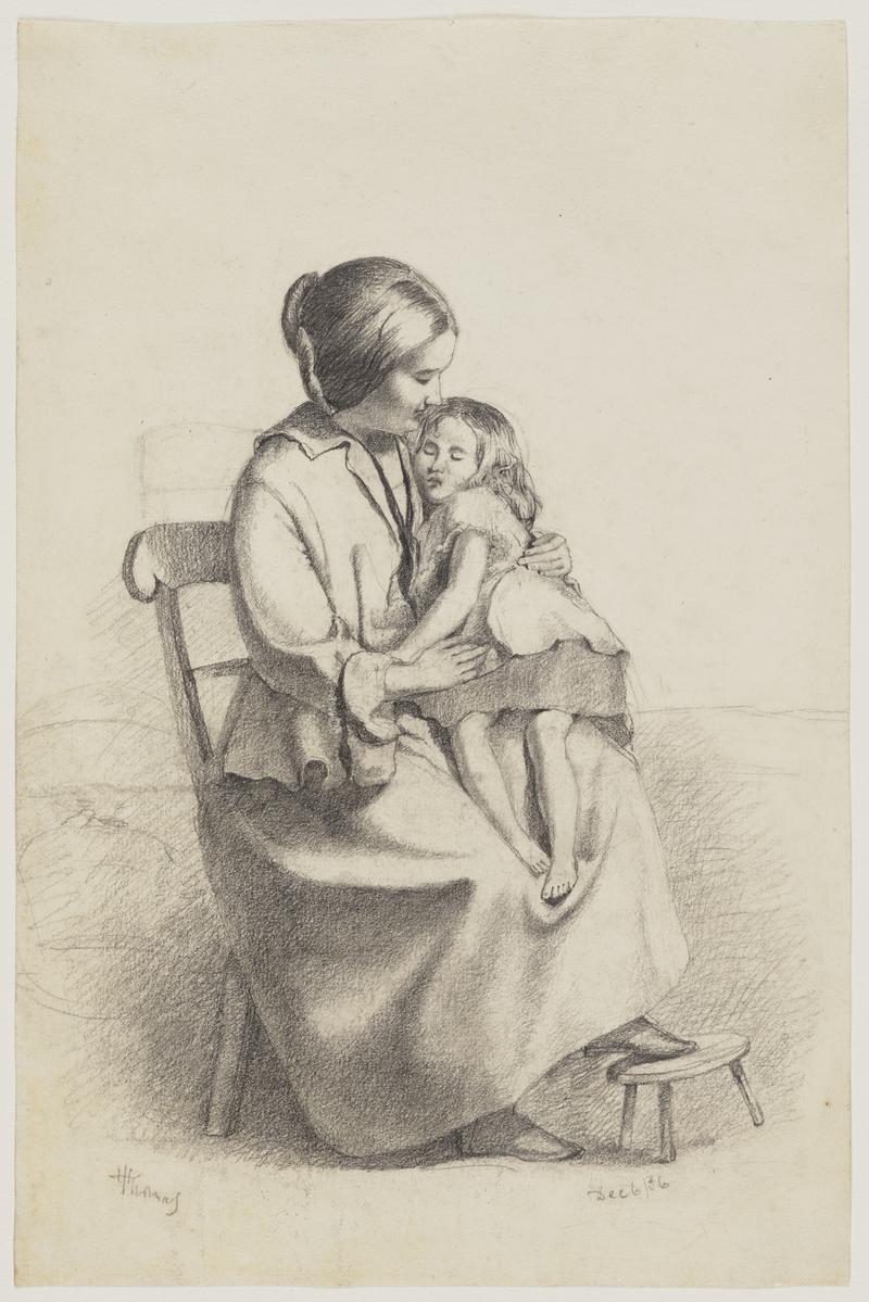 Woman Holding a Sleeping Child