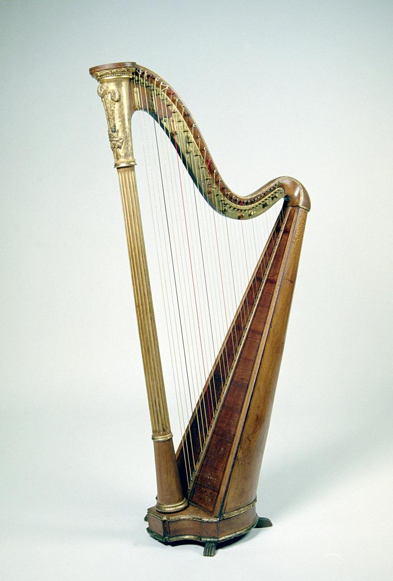 Small harp by Bassett Jones, Cardiff, 19th century