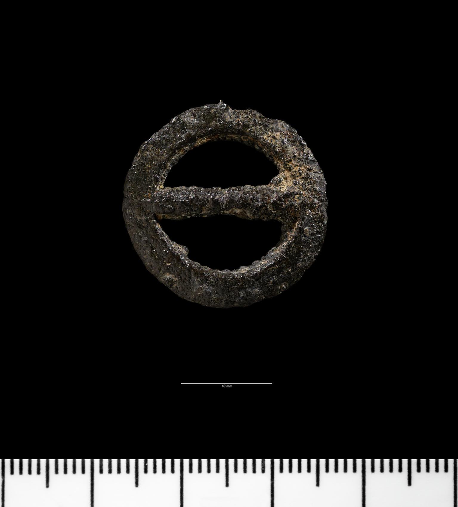 Medieval copper alloy buckle