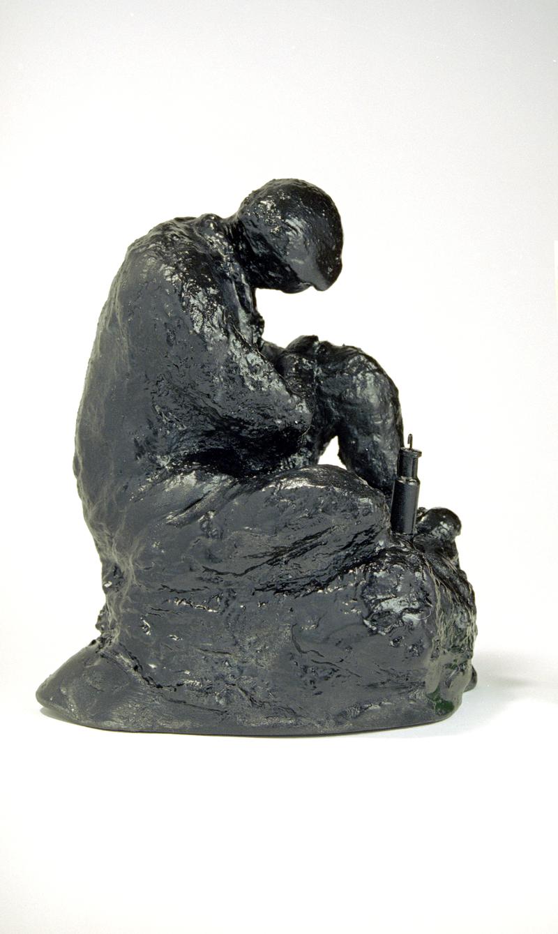 Sculpture &#039;Aros am Golau - Waiting for the Light&#039; by George Brinley Evans,