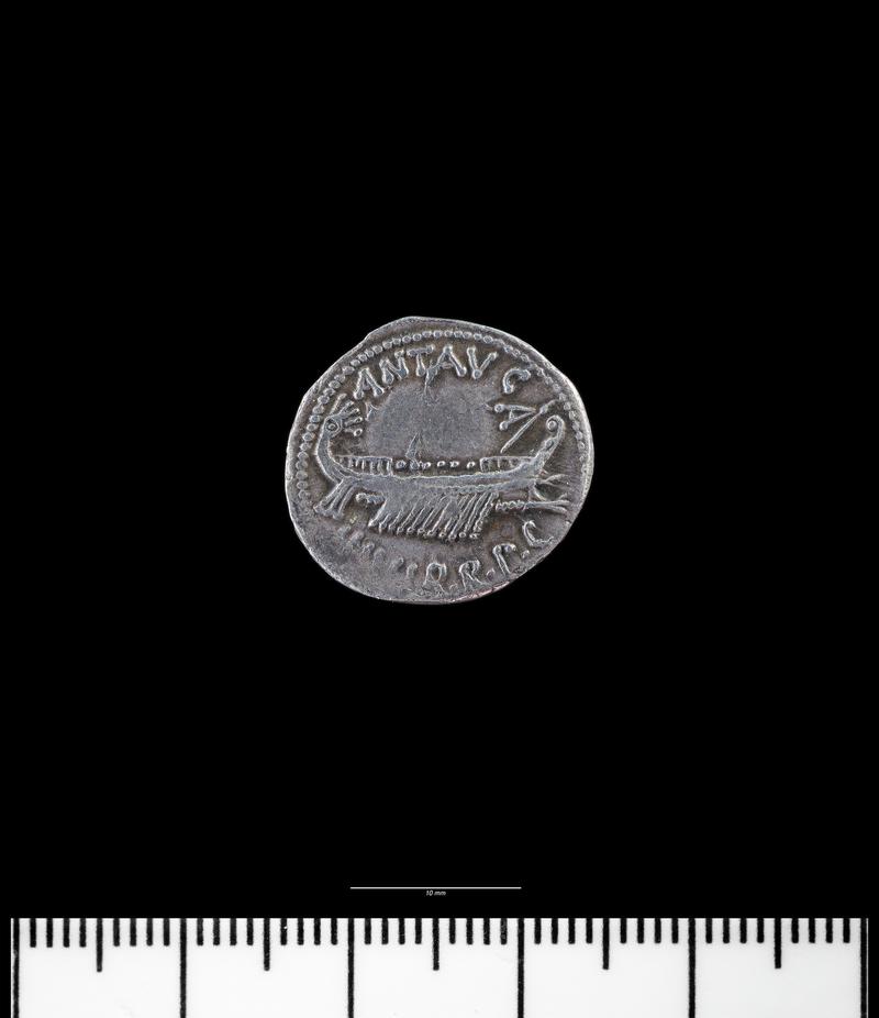 Roman denarius of Mark Antony