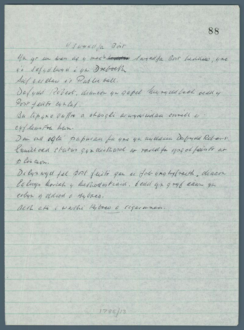 Questionnaire response, 1971