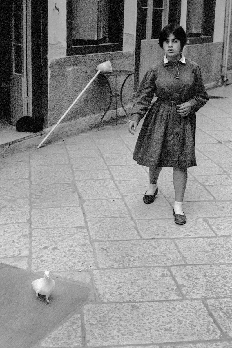 GREECE. Corfu. Paleokastritsa. Schoolgirl in national school dress. 1963