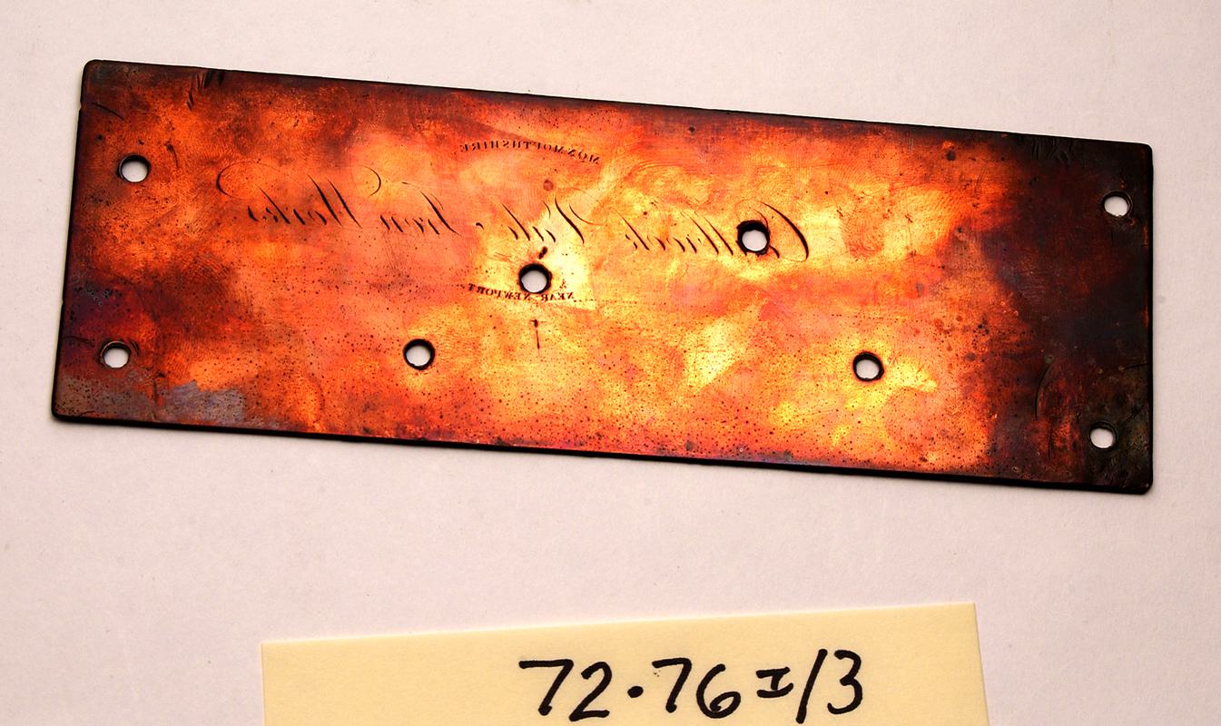 Coalbrook Vale Iron Works, printing plate