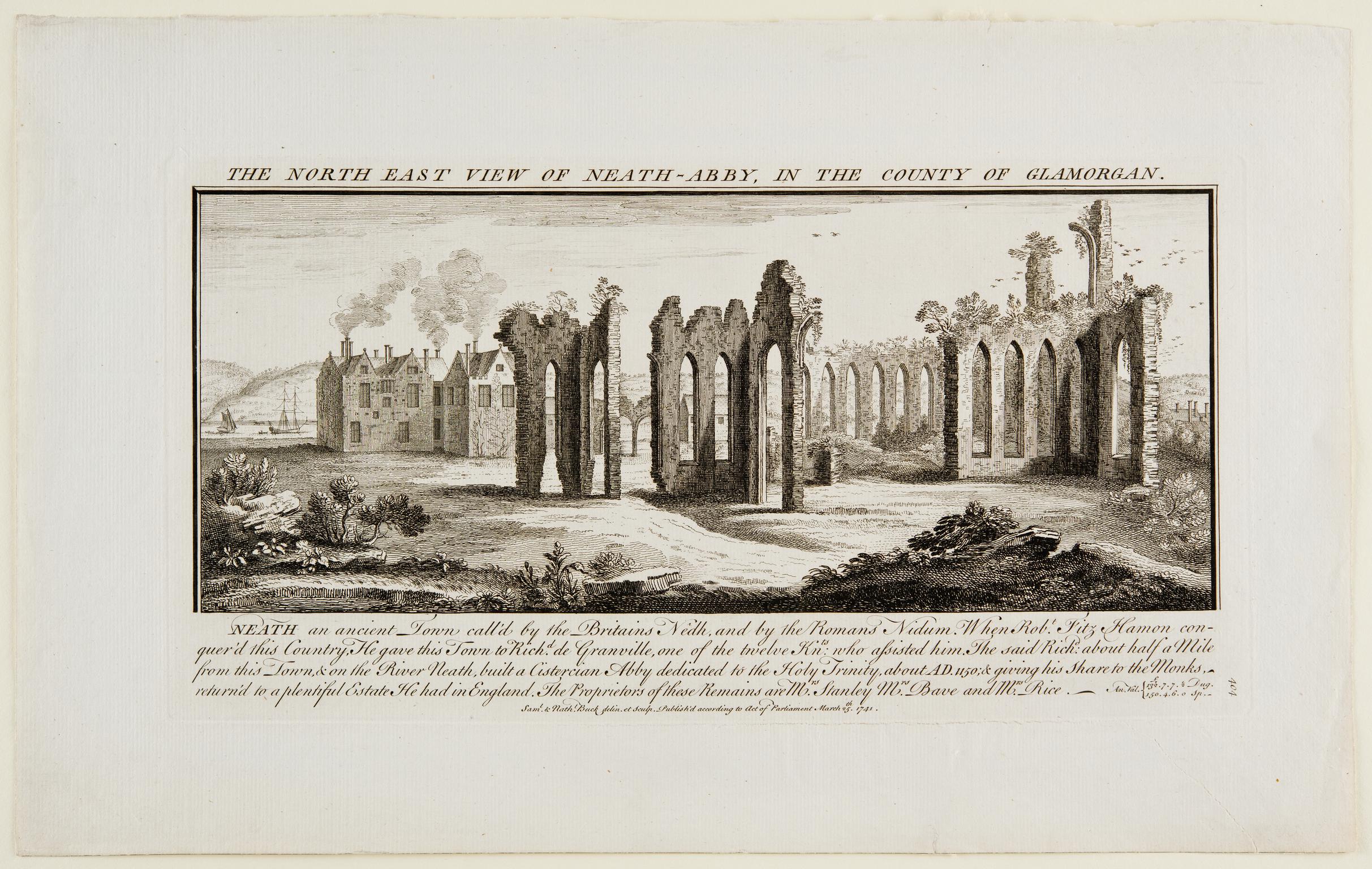 The North East View of Neath Abbey, in the county of Glamorgan