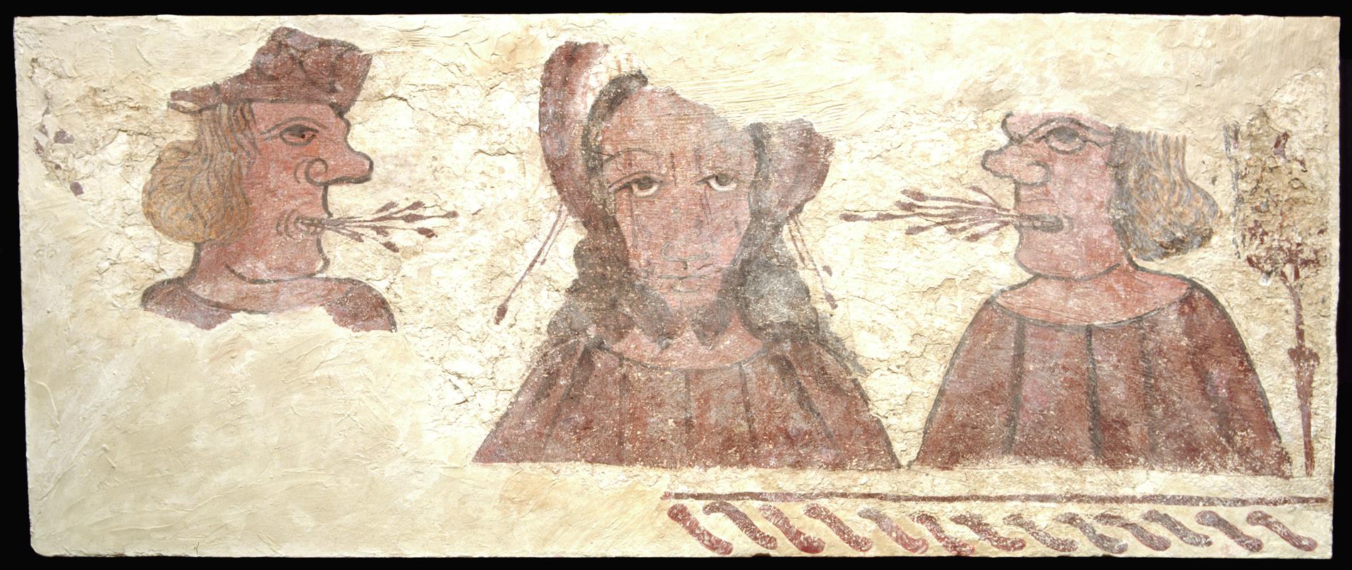 Rescued medieval wall painting from St Teilo&#039;s church