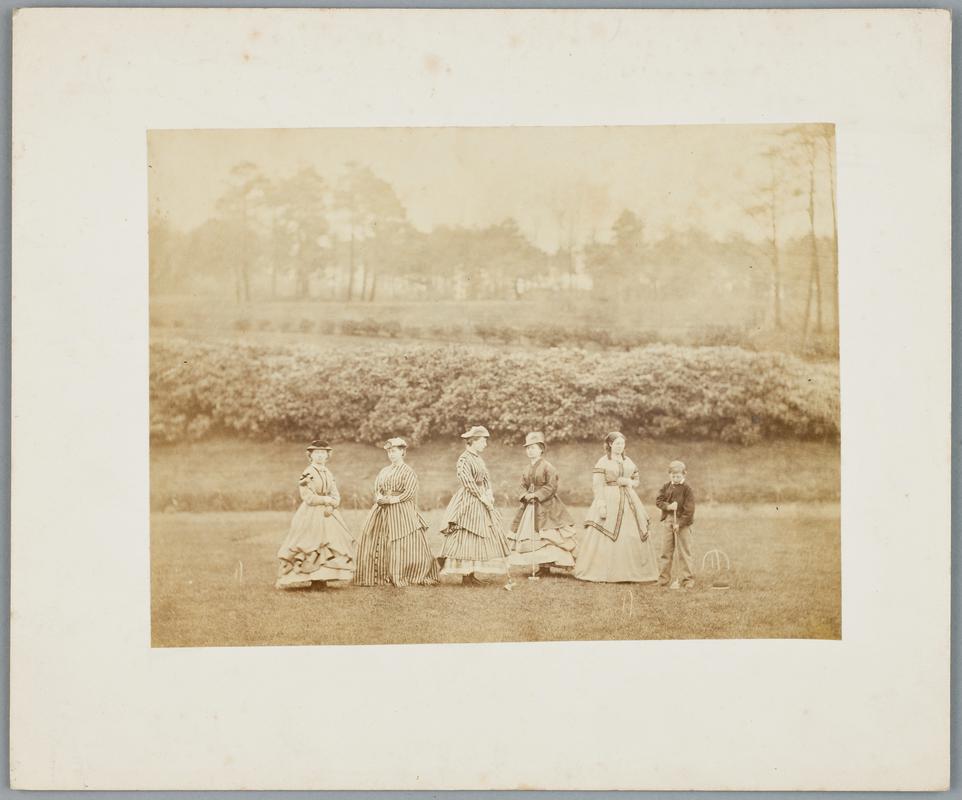 Crawshay family playing croquet, c.1875