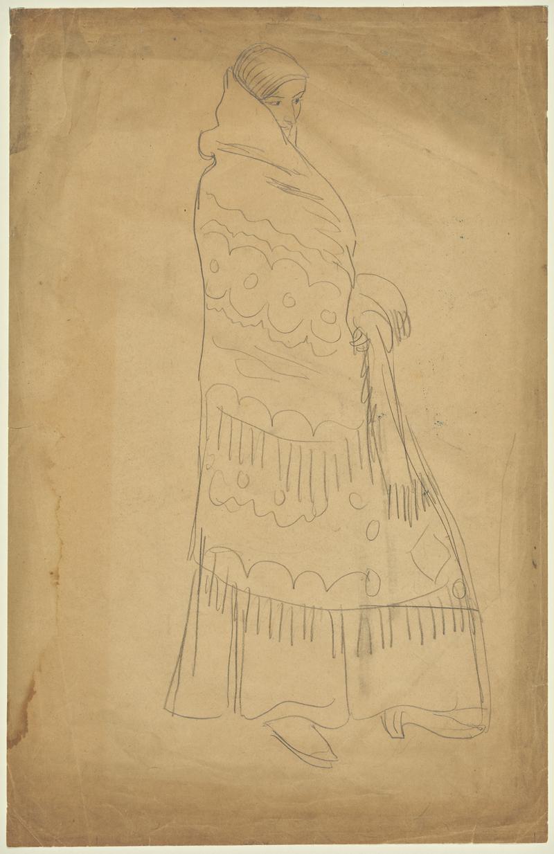 Woman wearing a Shawl