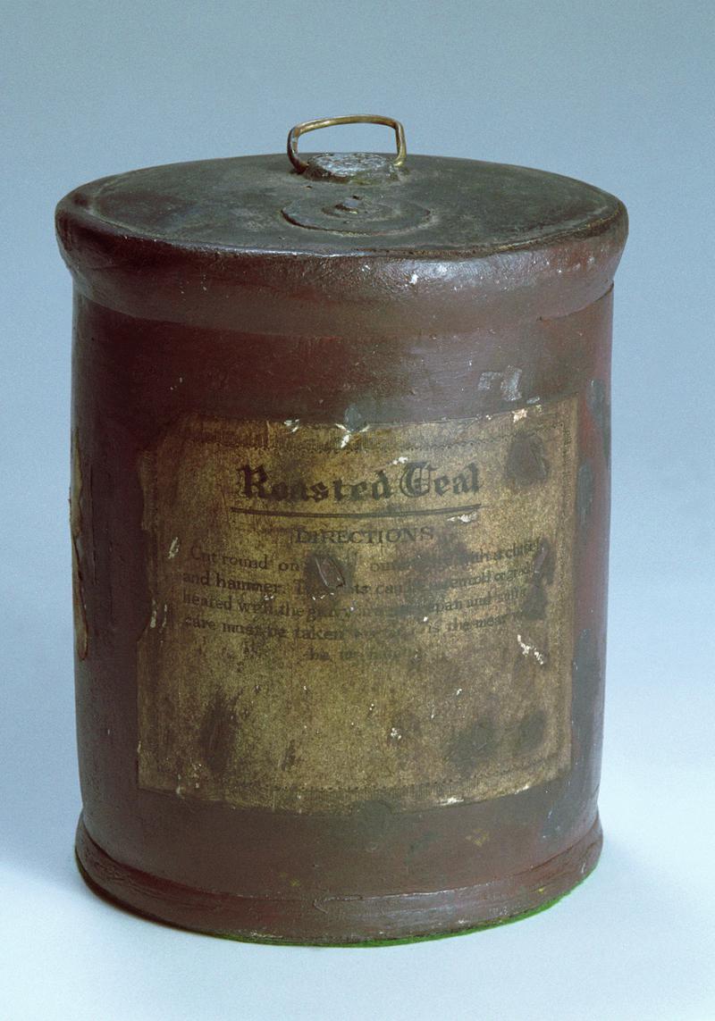 Replica of 1820s food can