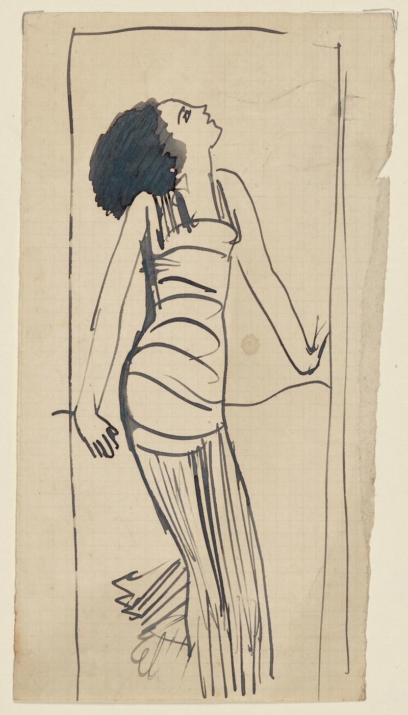 Woman wearing a tight-fitting Dress