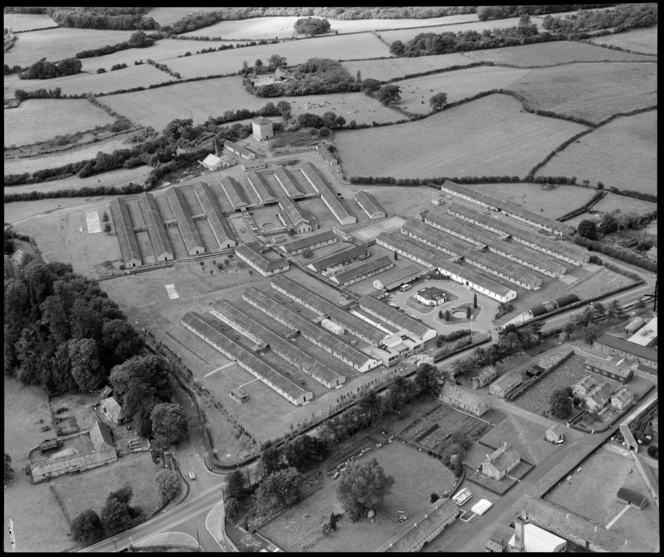 Aerial view of Chepstow Hospital.
