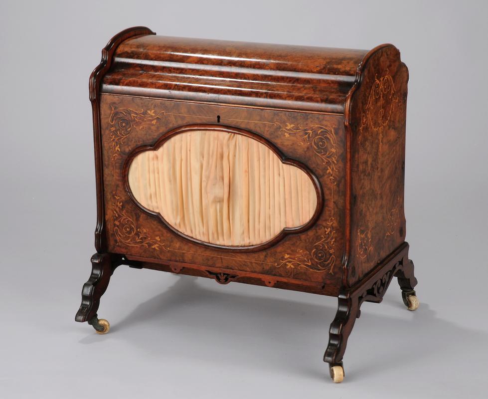 Walnut inlaid music stand c. 1860 from Monmouth