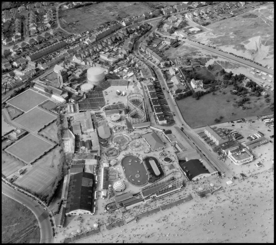 Aerial view of Coney Beach, Porthcawl.